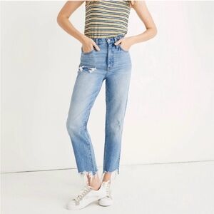 Madewell Distressed Classic Straight Jeans 28